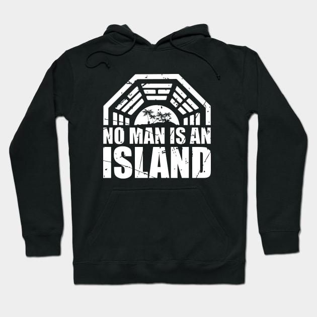 No Man Is An Island Hoodie by Mouthpiece Studios